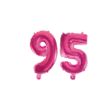 Folieballon 95 jaar roze 86cm