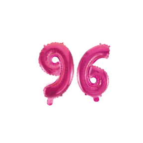 Folieballon 96 jaar roze 86cm