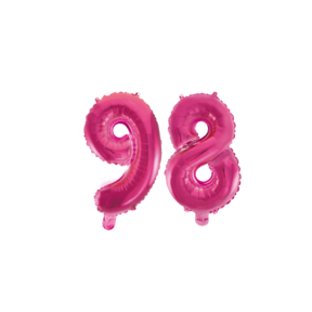 Folieballon 98 jaar roze 86cm