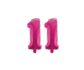 Folieballon 11 jaar roze 41cm