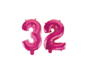 Folieballon 32 jaar roze 41cm