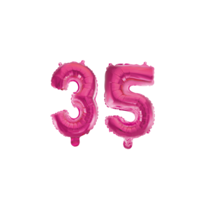 Folieballon 35 jaar roze 41cm