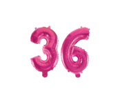 Folieballon 36 jaar roze 41cm
