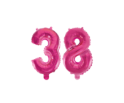 Folieballon 38 jaar roze 41cm