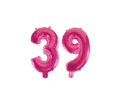 Folieballon 39 jaar roze 41cm