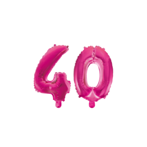Folieballon 40 jaar roze 41cm