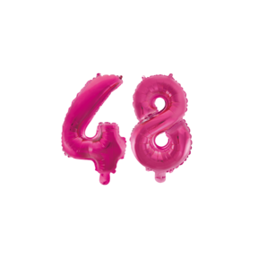 Folieballon 48 jaar roze 41cm