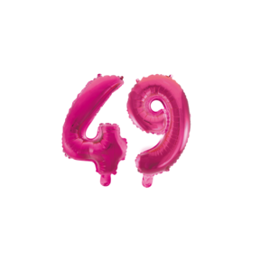 Folieballon 49 jaar roze 41cm
