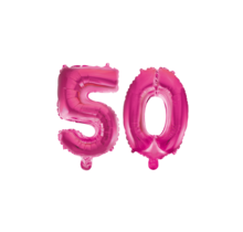 Folieballon 50 jaar roze 41cm