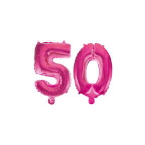 Folieballon 50 jaar roze 41cm