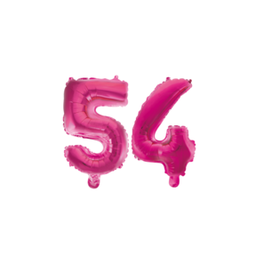 Folieballon 54 jaar roze 41cm