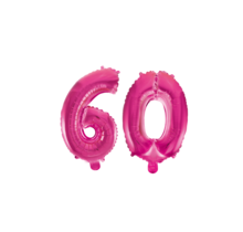 Folieballon 60 jaar roze 41cm