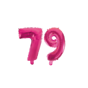 Folieballon 79 jaar roze 41cm