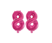 Folieballon 88 jaar roze 41cm