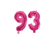 Folieballon 93 jaar roze 41cm