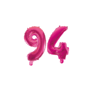 Folieballon 94 jaar roze 41cm