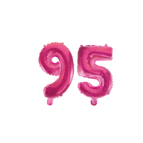 Folieballon 95 jaar roze 41cm