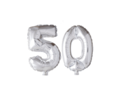 Folieballon 50 jaar zilver 86cm