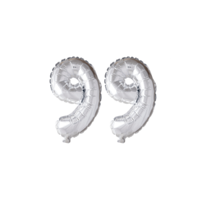 Folieballon 99 jaar zilver 86cm