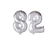 Folieballon 82 jaar zilver 41cm Folieballon 82 jaar zilver 41cm