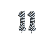 Folieballon 11 jaar zebra 86cm