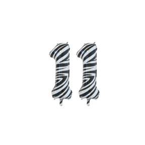 Folieballon 11 jaar zebra 86cm