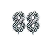 Folieballon 88 jaar zebra 86cm