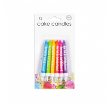 Taart kaarsjes met de tekst Hartelijk Gefeliciteerd