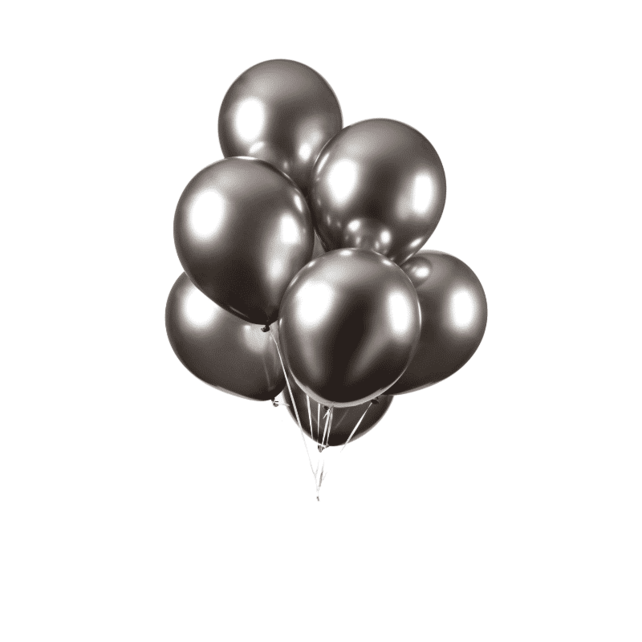 Ballonnen Spiegel Grijs - 10 stuks - 30cm