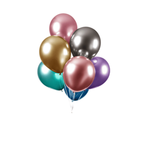 Chrome spiegel ballon gemixed 10 stuks