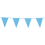 Vlaggenlijn 10 meter Baby blauw