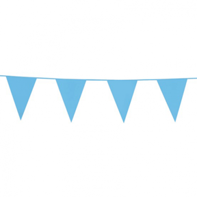 Vlaggenlijn 10 meter Baby blauw