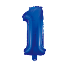 Folieballon 1 jaar blauw 86cm