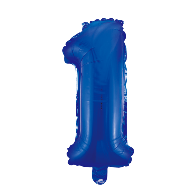 Folieballon 1 jaar blauw 86cm