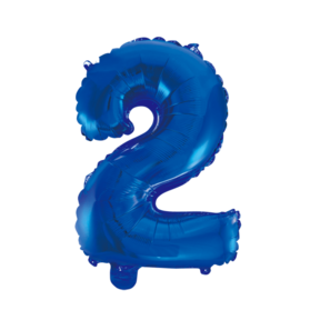Folieballon 2 jaar blauw 86cm