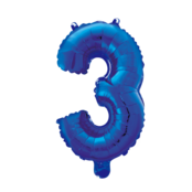 Folieballon 3 jaar blauw 86cm