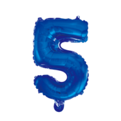 Folieballon 5 jaar blauw 86cm