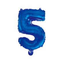 Folieballon 5 jaar blauw 86cm