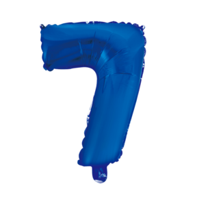 Folieballon 7 jaar blauw 86cm