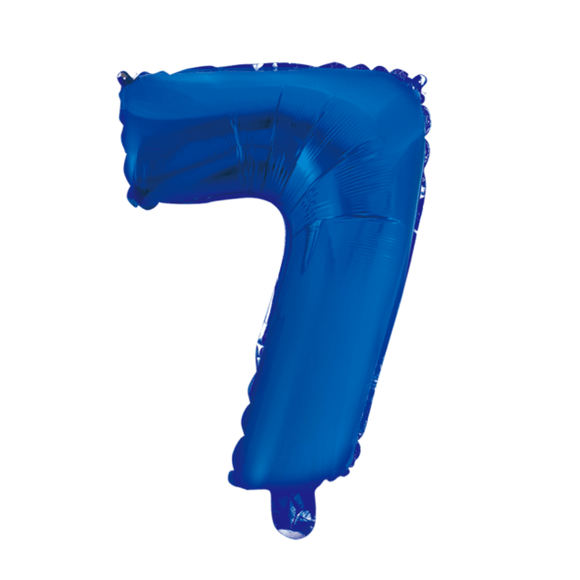 Folieballon 7 jaar blauw 86cm Folieballon 7 jaar blauw 86cm