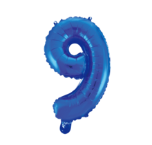 Folieballon 9 jaar blauw 86cm