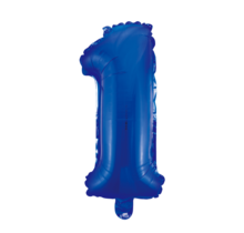 Folieballon 1 jaar blauw 41cm