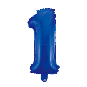 Folieballon 1 jaar blauw 41cm