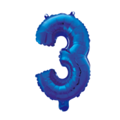 Folieballon 3 jaar blauw 41cm