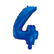 Folieballon 4 jaar blauw 41cm Folieballon 4 jaar blauw 41cm