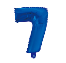 Folieballon 7 jaar blauw 41cm