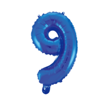 Folieballon 9 jaar blauw 41cm