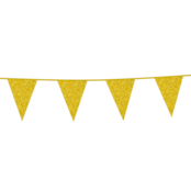 6 meter gouden glitter vlaggenlijn (20x30cm)