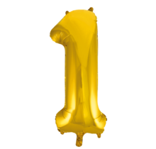 Folieballon 1 jaar Goud 86cm