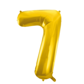 Folieballon 7 jaar Goud 86cm